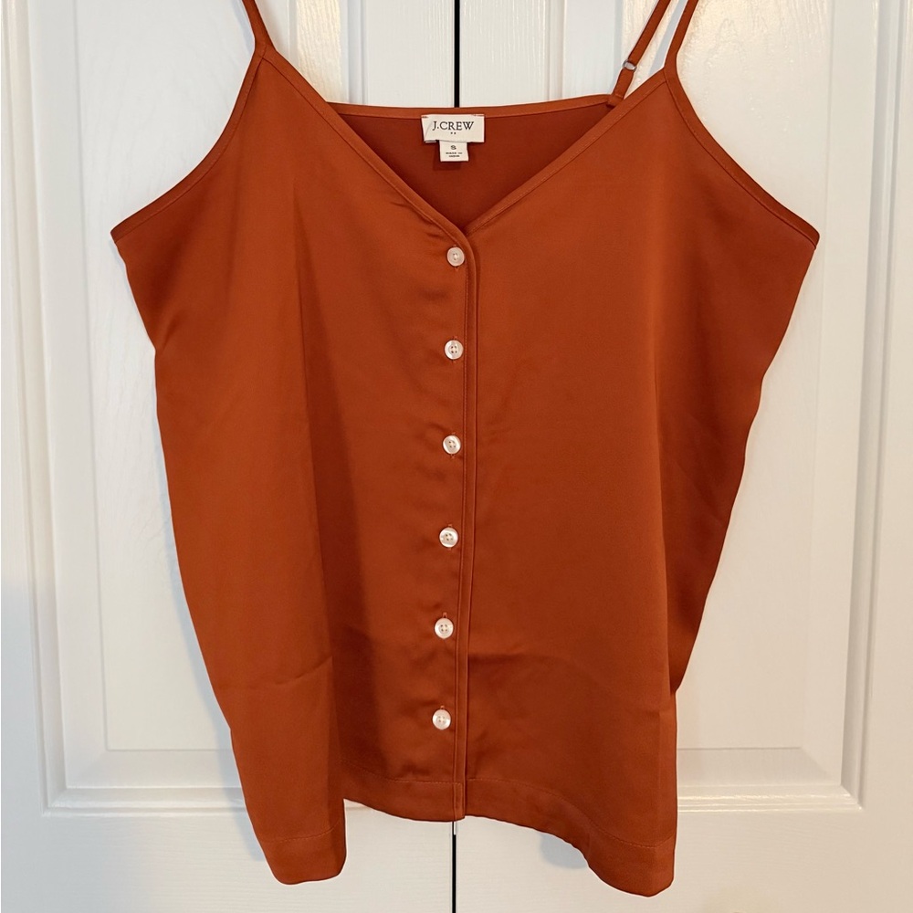 J. Crew Women's Terracota Button-Down Tank (S)